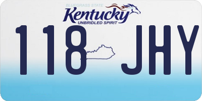 KY license plate 118JHY