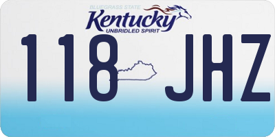 KY license plate 118JHZ