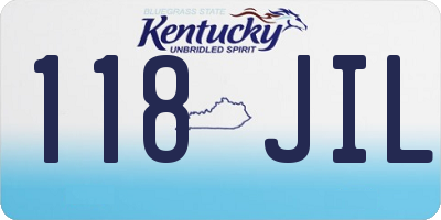 KY license plate 118JIL