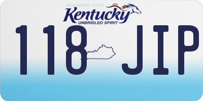 KY license plate 118JIP