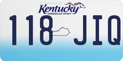 KY license plate 118JIQ