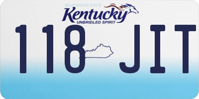 KY license plate 118JIT