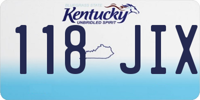 KY license plate 118JIX