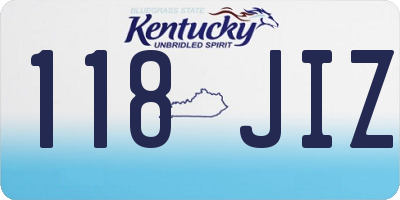 KY license plate 118JIZ