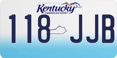 KY license plate 118JJB