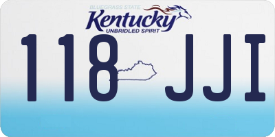 KY license plate 118JJI