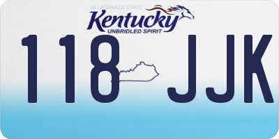 KY license plate 118JJK