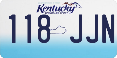 KY license plate 118JJN