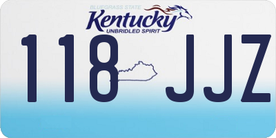 KY license plate 118JJZ