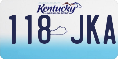 KY license plate 118JKA