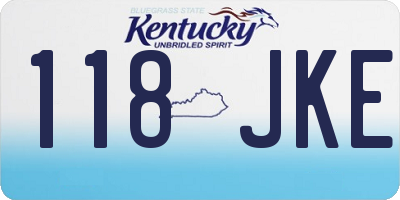 KY license plate 118JKE