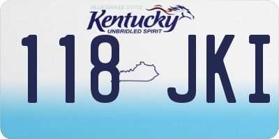 KY license plate 118JKI