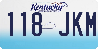 KY license plate 118JKM