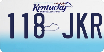 KY license plate 118JKR