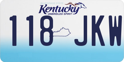 KY license plate 118JKW