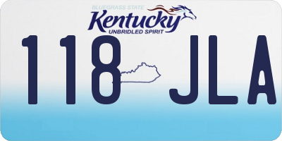 KY license plate 118JLA