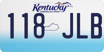 KY license plate 118JLB