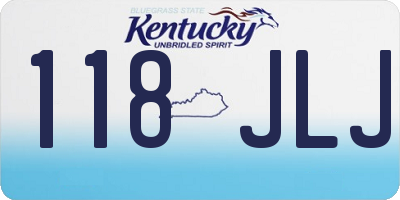 KY license plate 118JLJ