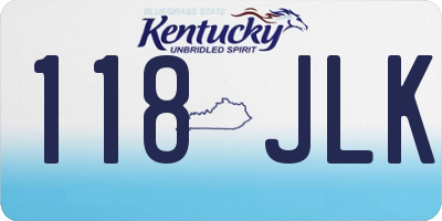 KY license plate 118JLK