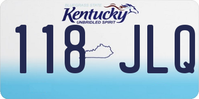 KY license plate 118JLQ