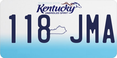 KY license plate 118JMA