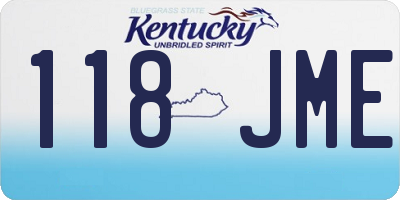 KY license plate 118JME