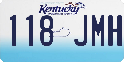KY license plate 118JMH
