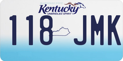 KY license plate 118JMK