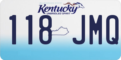 KY license plate 118JMQ