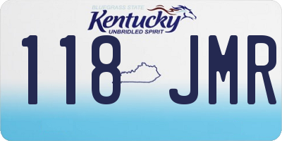 KY license plate 118JMR
