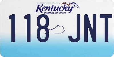 KY license plate 118JNT
