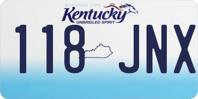 KY license plate 118JNX