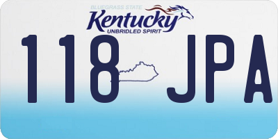 KY license plate 118JPA