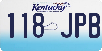 KY license plate 118JPB