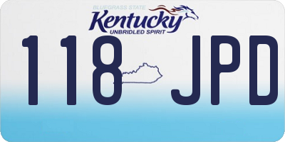 KY license plate 118JPD
