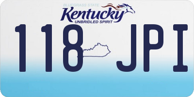 KY license plate 118JPI