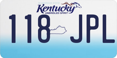 KY license plate 118JPL
