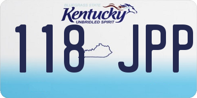 KY license plate 118JPP