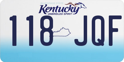 KY license plate 118JQF