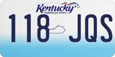 KY license plate 118JQS