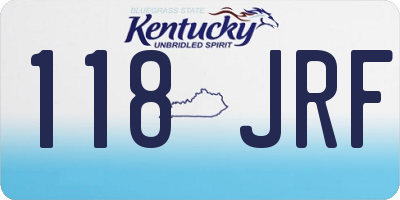 KY license plate 118JRF