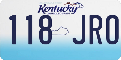 KY license plate 118JRO