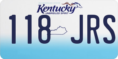 KY license plate 118JRS