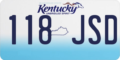 KY license plate 118JSD