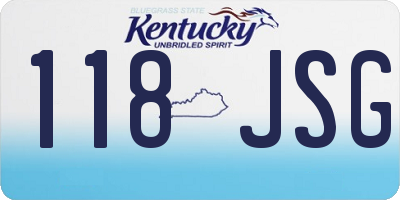 KY license plate 118JSG