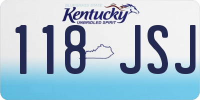 KY license plate 118JSJ