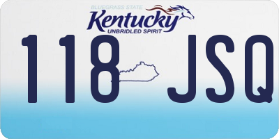 KY license plate 118JSQ