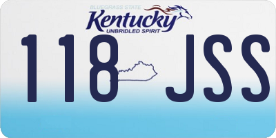 KY license plate 118JSS