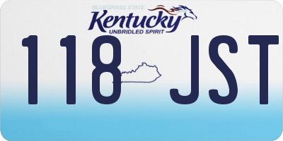 KY license plate 118JST
