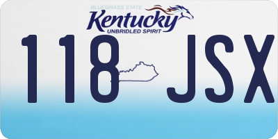 KY license plate 118JSX